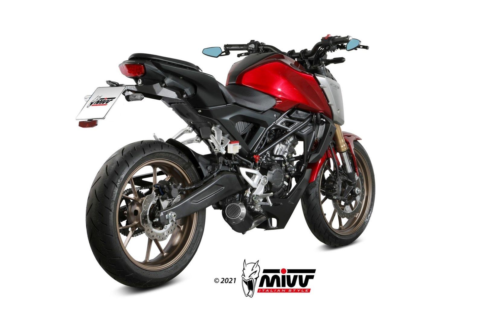 ESCAPE MIVV MK3 FULL SYSTEM 1x1 SPORT BLACK HONDA CB 125 R        H.078.SM3B