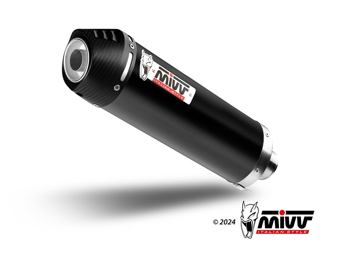 ESCAPE MIVV OVAL SLIP-ON SPORT BLACK with carbon cap KTM 690 SMC R        KT.023.LVC