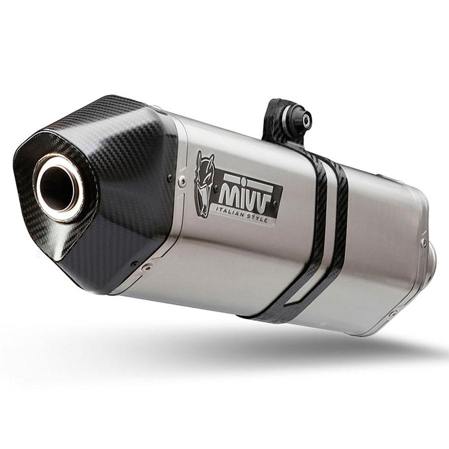 ESCAPE MIVV SPEED EDGE ST. STEEL WITH CARBON CAP SYM MAXSYM TL 500 FULL SYSTEM 2X1 2020