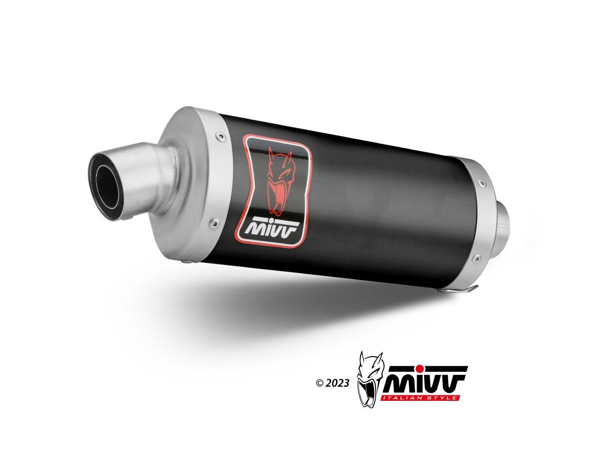 ESCAPE MIVV DAKAR SLIP-ON SPORT BLACK TRIUMPH TIGER 1200 GT / RALLY        T.023.LDKB