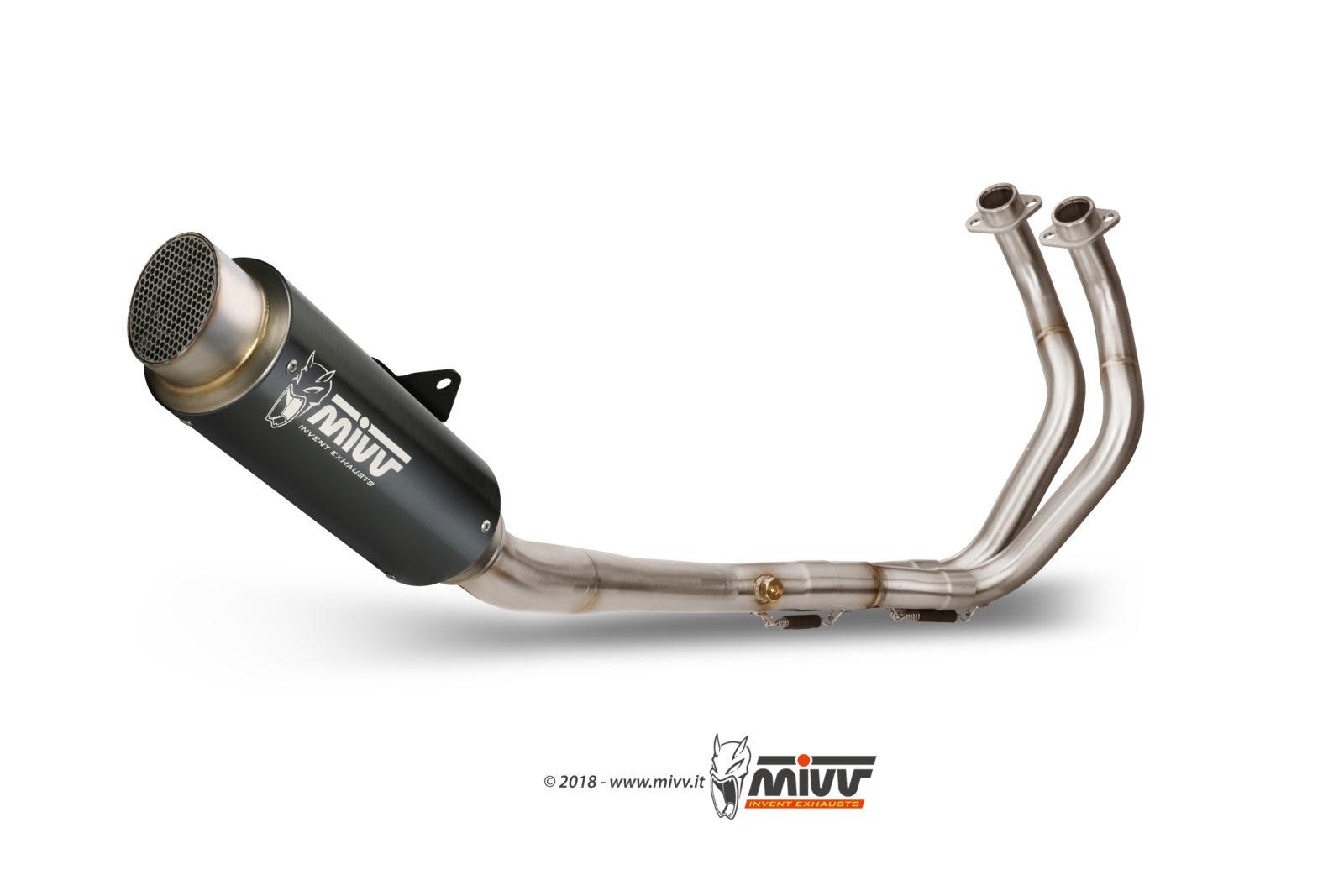 ESCAPE MIVV GPpro FULL SYSTEM 2x1 SPORT BLACK YAMAHA MT-07 / FZ-07        Y.065.LXBP