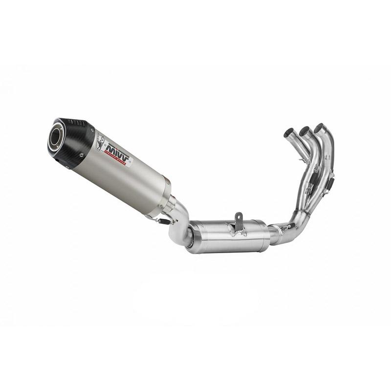 ESCAPE MIVV OVAL FULL SYSTEM 3x1 SPORT TITANIUM with carbon cap YAMAHA Tracer 9 / GT        Y.069.L4C
