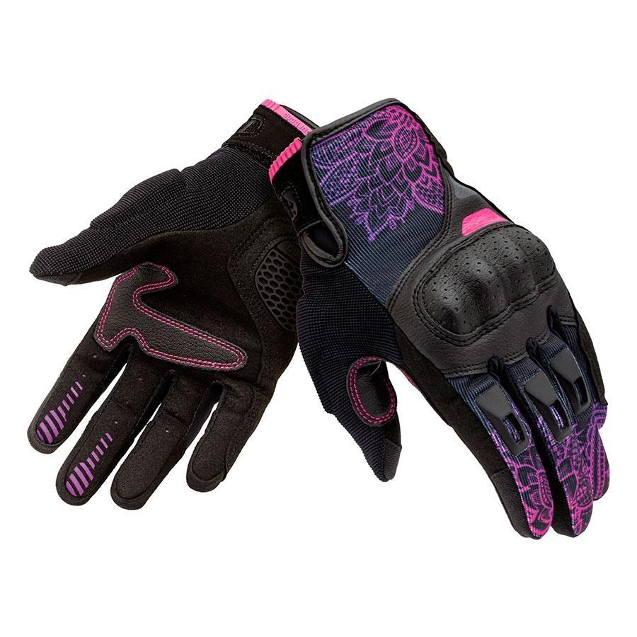 GUANTES TUCANO LADY STACCA - NEGRO VIOLET GRAPHIC