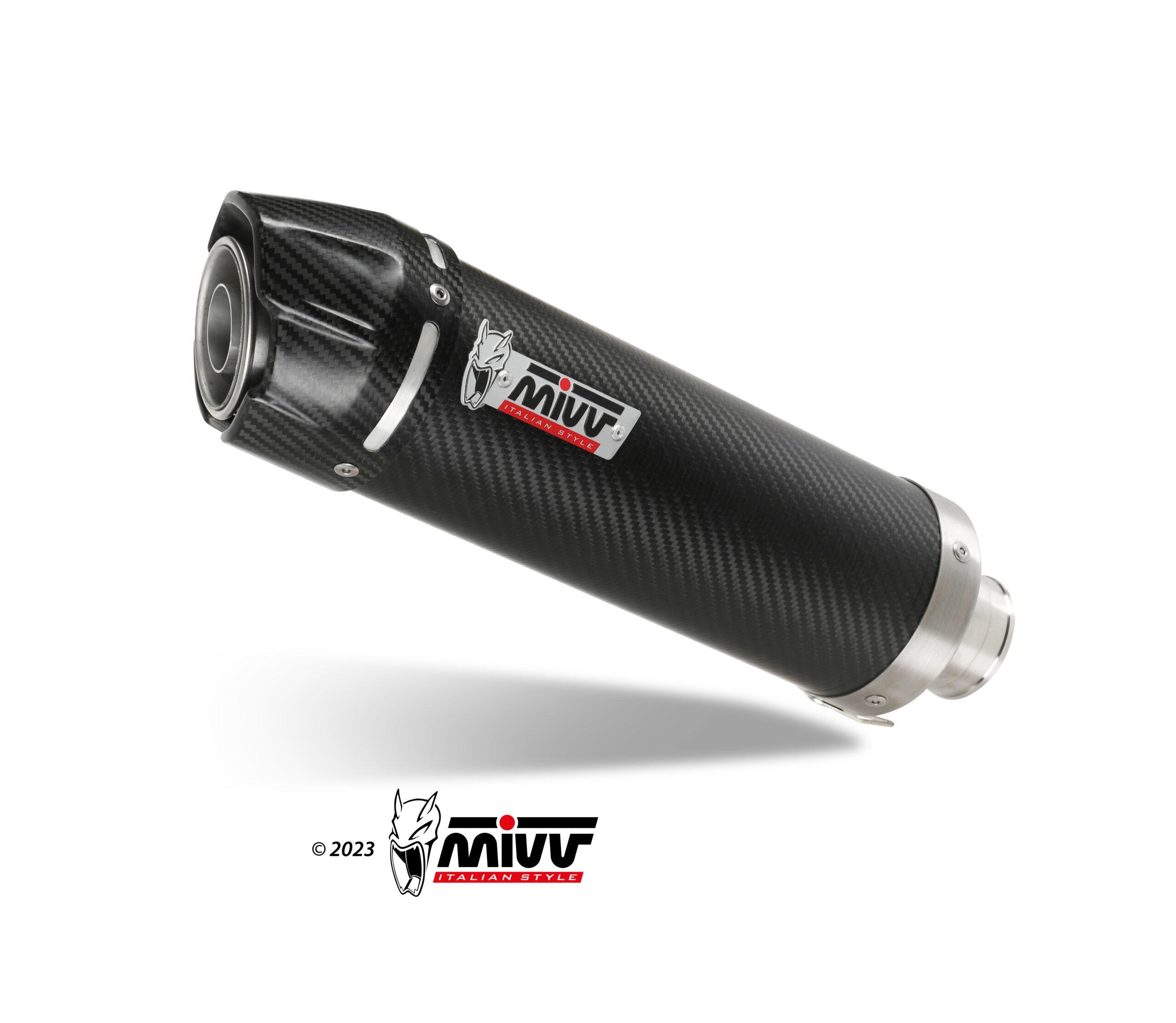 ESCAPE MIW VOGE 125 BRIVIDO 125R 2023   2024 Euro5 SPORT FULL SYSTEM 1x1 GP CARBON with carbon cap